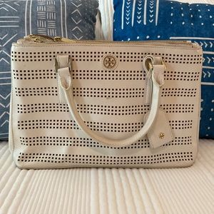 Tory Burch Leather Eyelet Handbag